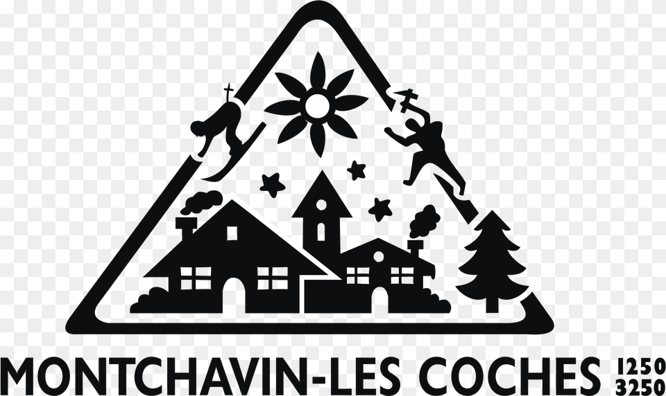 Montchavin Les Coches Logo Logo Montchavin, Triangle, Lighting, Nature, Night Png Image