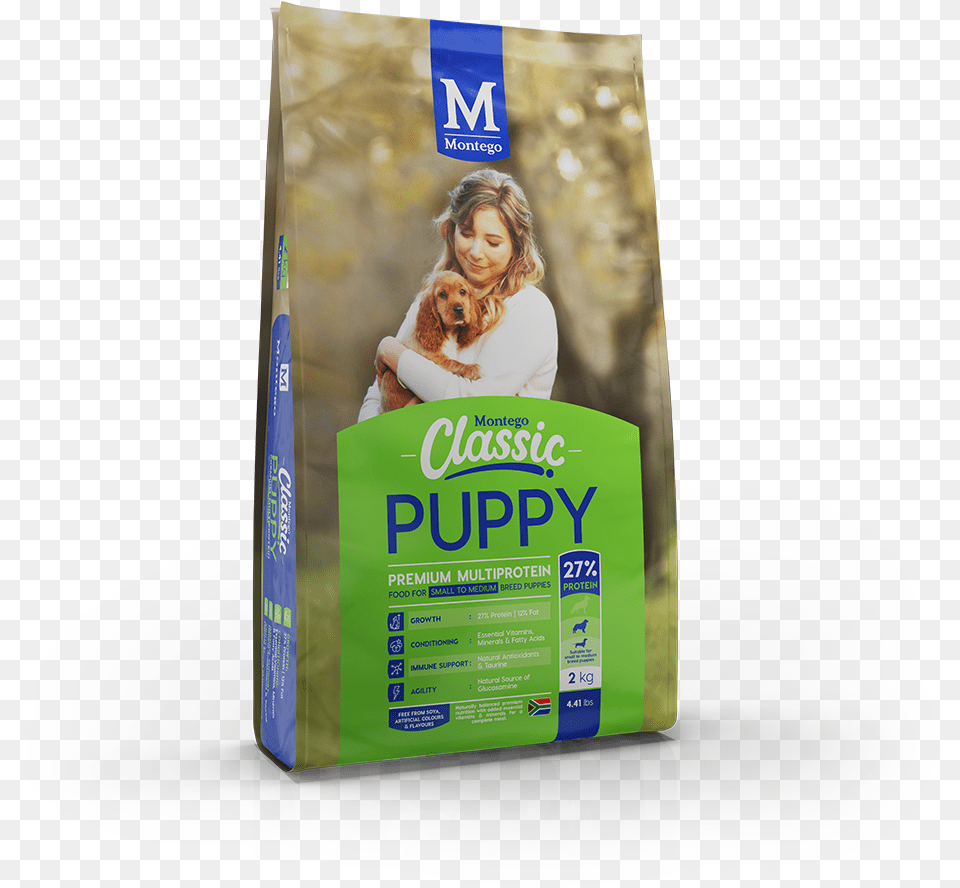 Montego Classic Small Breed Puppy Food Range, Advertisement, Poster, Adult, Person Free Png