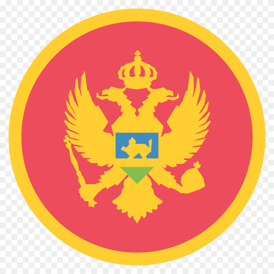 Montenegro Flag Emoji Clipart, Badge, Emblem, Logo, Symbol Free Png Download