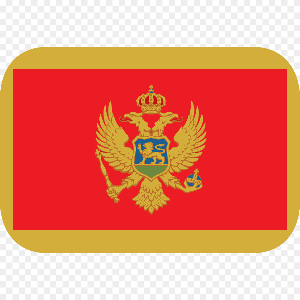 Montenegro Flag Emoji Clipart, Emblem, Logo, Symbol Png Image