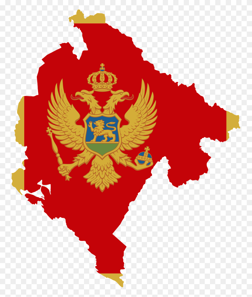 Montenegro Map Flag Clipart, Logo, Emblem, Symbol, Badge Png Image