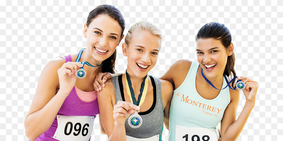 Monterey Company Custom Race Medals Logo Medal, Adult, Female, Person, Woman Free Transparent Png