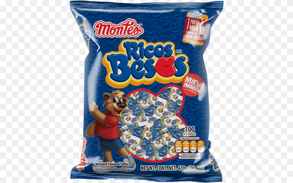 Montesmontes Ricos Besos Chocolate Toffee 6 Oz Ricos Besos Chocolate Flavored Toffee Candy 65 Oz, Food, Sweets, Baby, Person Png