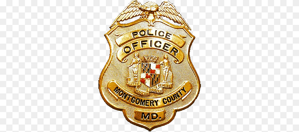 Montgomery County Police Badge, Symbol, Logo, Person, Accessories Png
