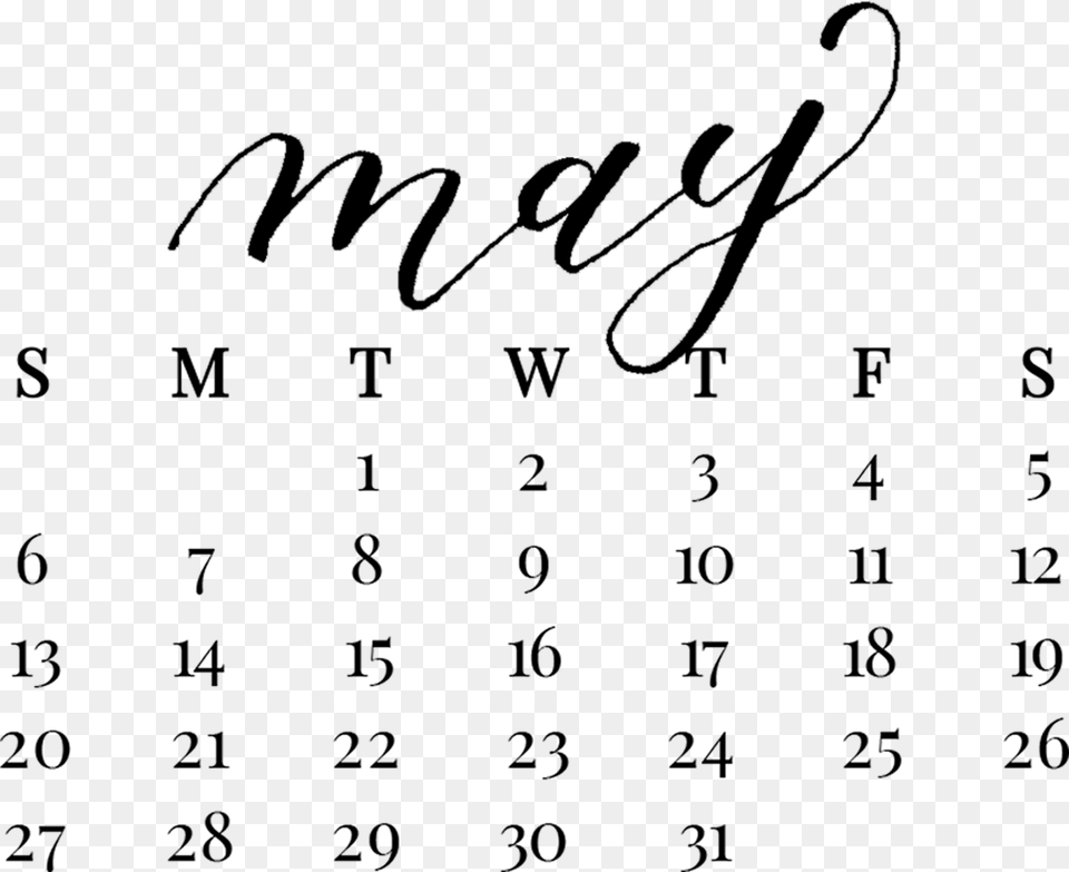 Monthly Calendar Transparent Background, Gray Free Png