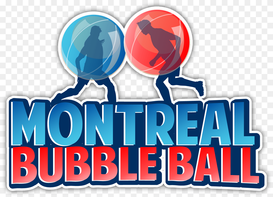 Montreal Bubble Ball Logo Montreal Bubble Ball, Sphere, Balloon, Person, Food Free Png