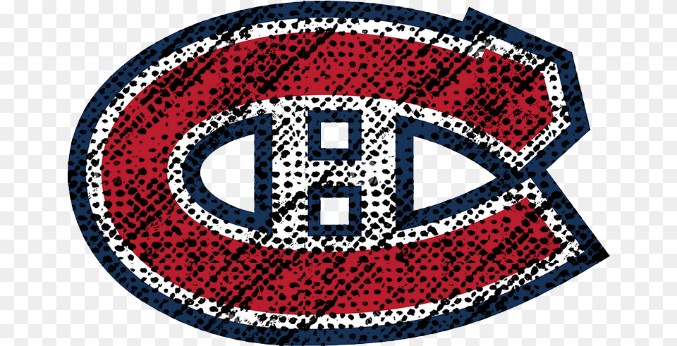 Montreal Canadiens 1956 Present Primary Logo Distressed Montreal Canadiens, Machine, Spoke, Symbol, Emblem Free Png Download