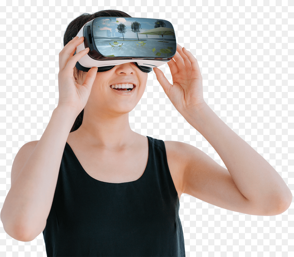 Montreal Virtual Reality Headset Augmented Reality Man With Vr Headset Background, Photography, Portrait, Face, Person Free Png Download