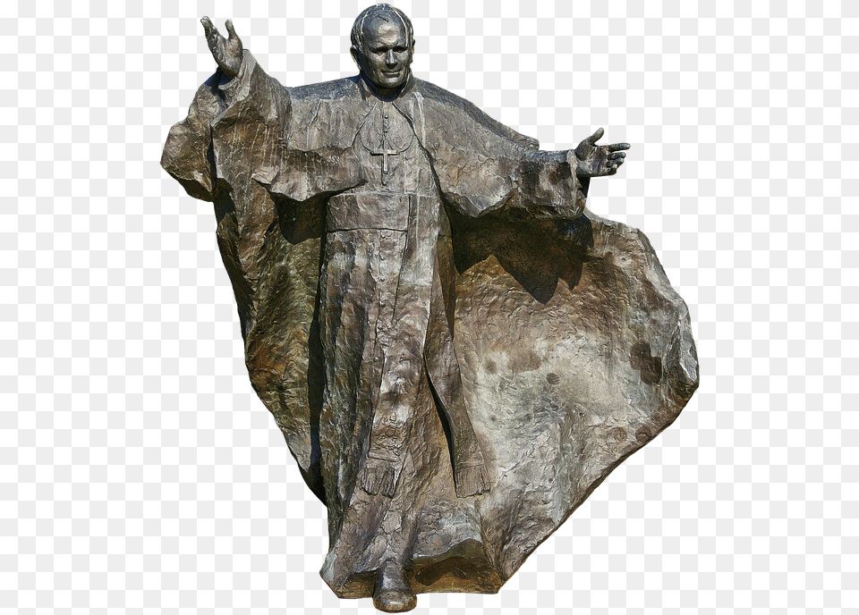 Monument Pope John Paul Ii Karol Jzef Wojtya Bronze Sculpture, Archaeology, Adult, Male, Man Free Transparent Png