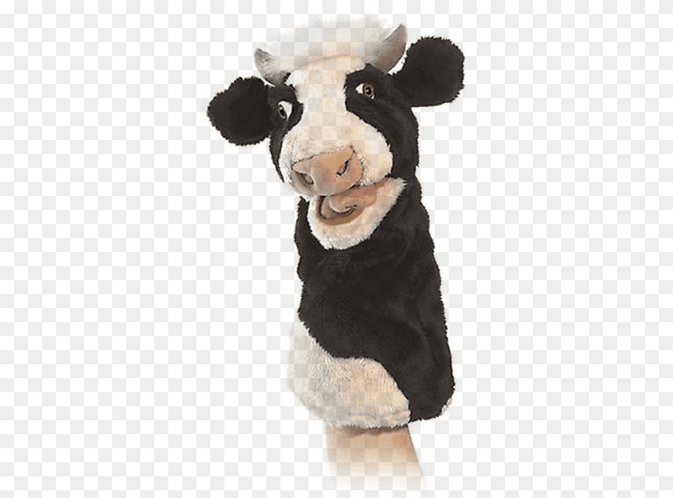 Moo Cow Stage Puppet Folkmanis Titere Vaca, Baby, Person, Livestock, Animal Free Transparent Png