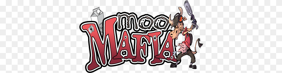 Moo Mafia Cartoon, Book, Comics, Publication, Person Free Png Download