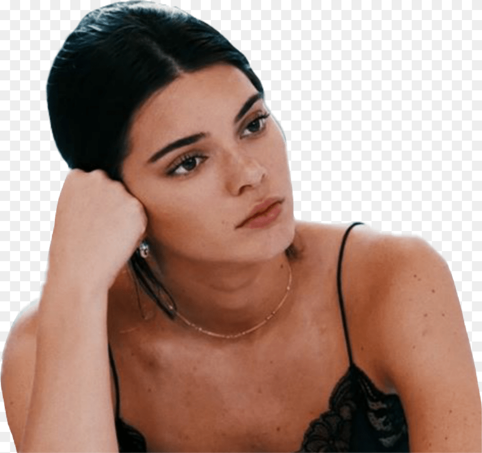 Mood Sticker Aesthetic Tumblr Kendall Kardashian Kendall Kardashian Stickers, Neck, Body Part, Face, Portrait Free Png