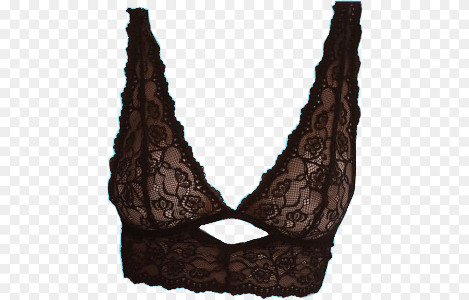 Moodboard Aesthetic Black Lace Bralette Niche Black Clothes Aesthetic, Clothing, Lingerie, Underwear, Bra Free Png
