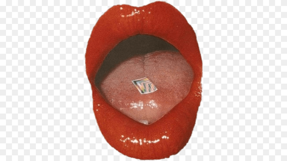 Moodboard Aesthetic Niche Filler Mouth Red Lips Acid Vice Magazine, Body Part, Person, Tongue, Baby Free Transparent Png