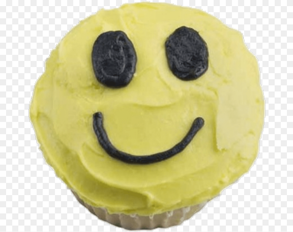 Moodboard Sticker Smiley Face Cupcakes, Cake, Cream, Cupcake, Dessert Png Image