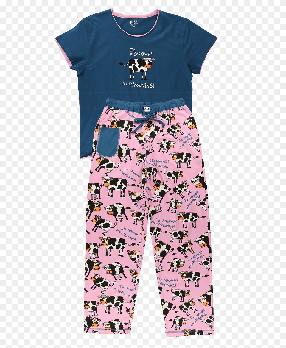 Moody In The Morning, Clothing, Pajamas, Animal, Cattle Png Image