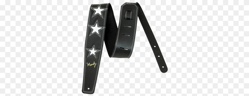 Moody Leather Premium Guitar Straps 25 Three Star Leather Stars Guitar Strap, Accessories, Belt Png Image