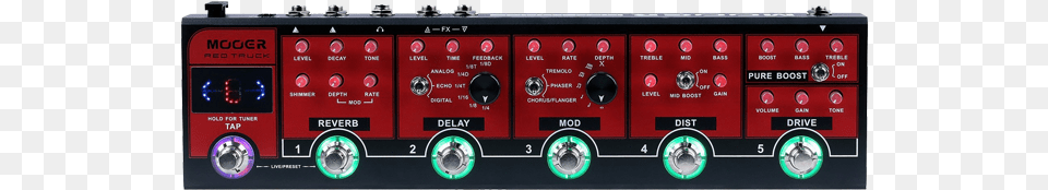 Mooer Red Truck Uk, Amplifier, Electronics, Stereo, Bus Png Image