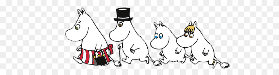 Moomin Family Walking, Book, Comics, Publication, People Free Transparent Png