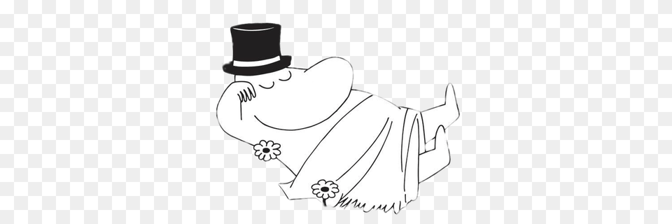 Moominpappa Sleeping, Clothing, Hat, Adult, Person Png Image