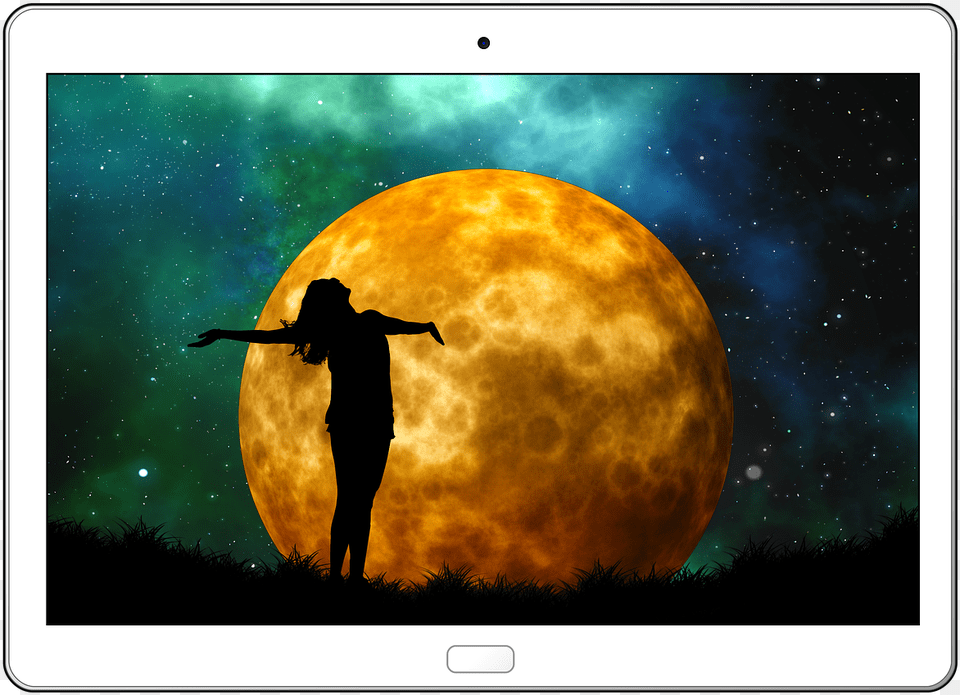 Moon And Human Man, Night, Astronomy, Nature, Outdoors Free Transparent Png