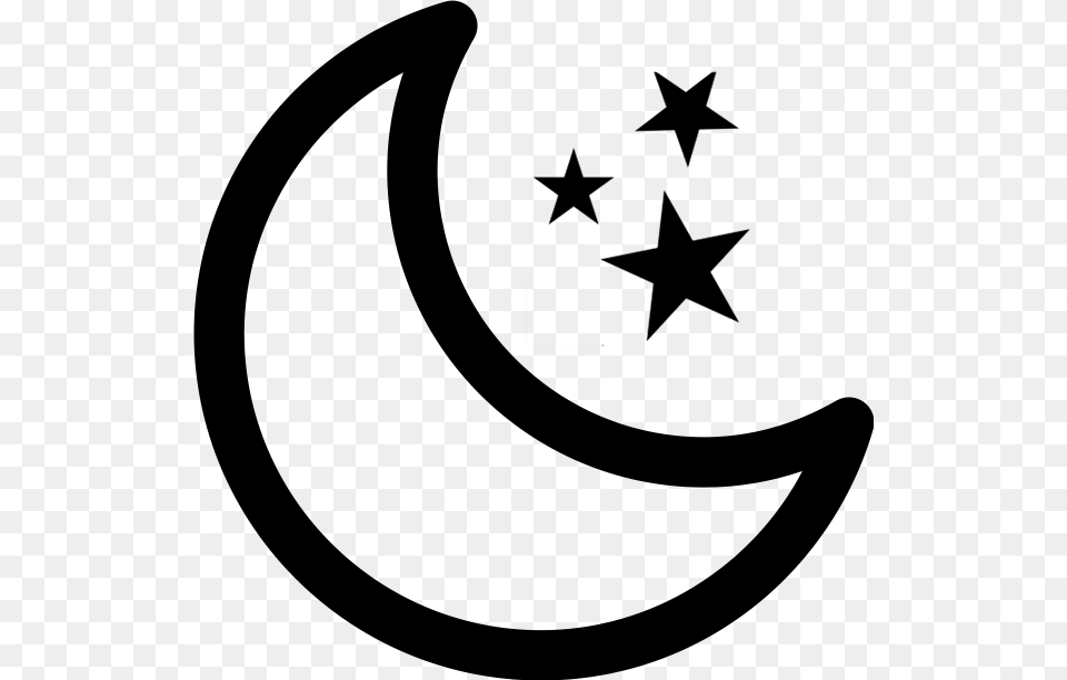 Moon And Star Vector Clipart Moon And Stars Svg, Gray Free Png Download