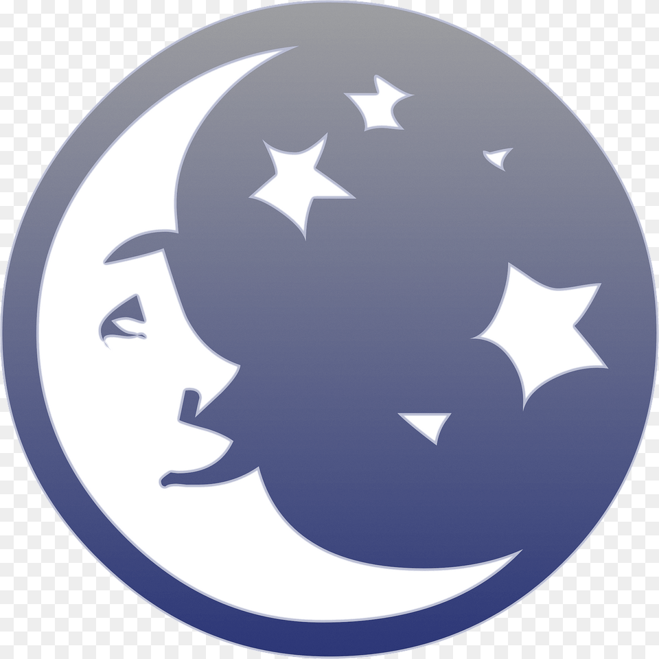 Moon And Stars Clipart, Logo, Symbol, Disk Free Png