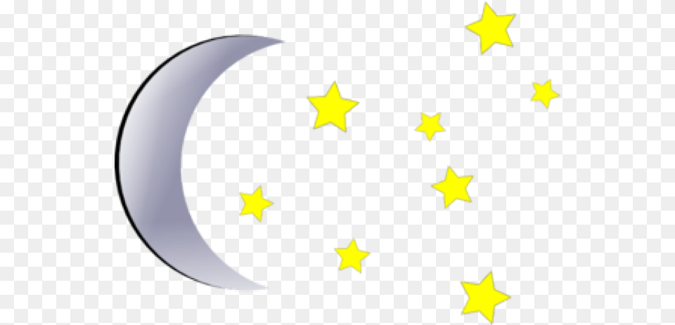 Moon And Stars Clipart Transparent Stars Moon Clipart, Astronomy, Nature, Night, Outdoors Png Image