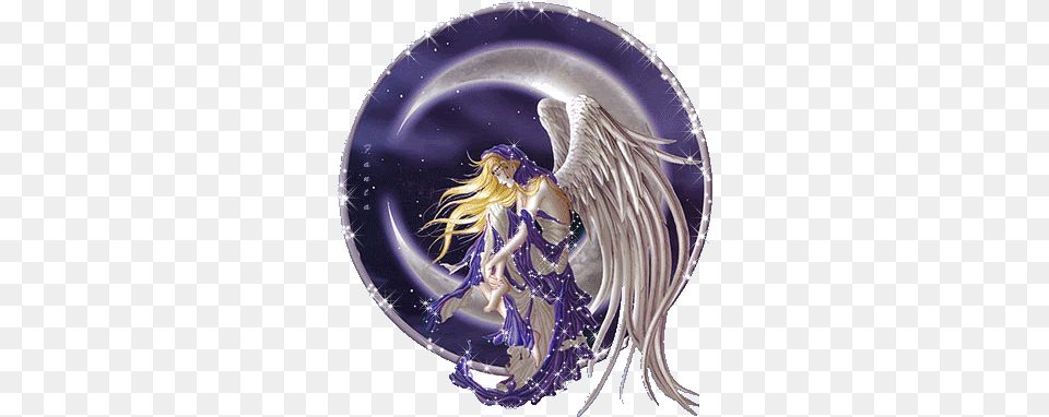 Moon Angel Gif Moon Angel Wings Discover U0026 Share Gifs Myspace Goth Glitter Graphics Free Png Download