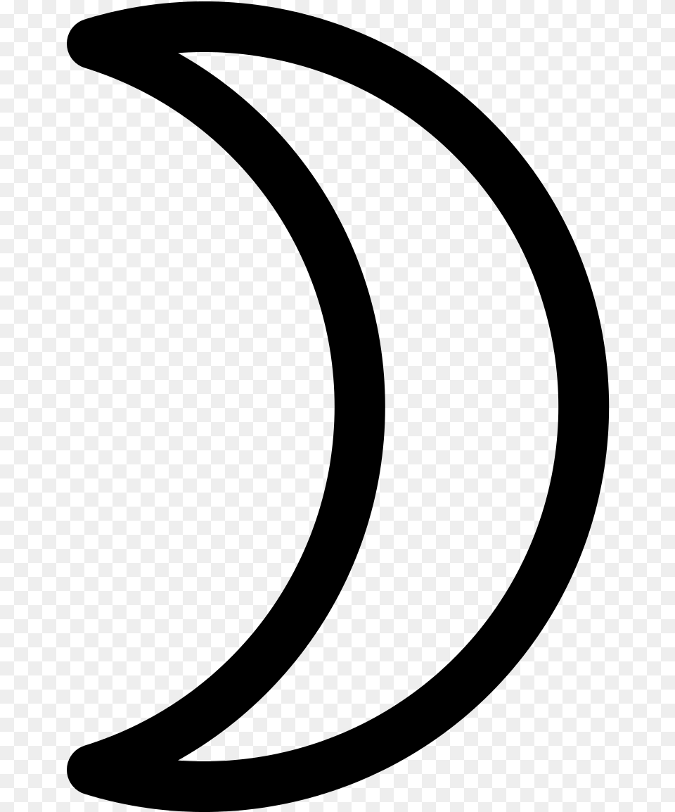 Moon Astrology Symbol, Gray Free Transparent Png