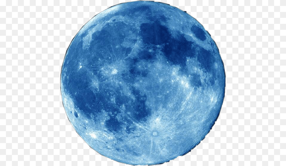 Moon Blue Bluemoon Aesthetic Tumblr Moontumblr, Astronomy, Nature, Night, Outdoors Free Png Download