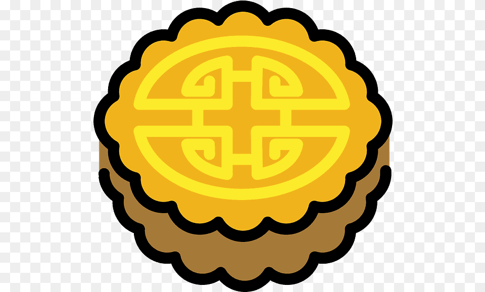 Moon Cake Emoji Clipart Tree Line Aart Vector, Gold, Logo Free Png