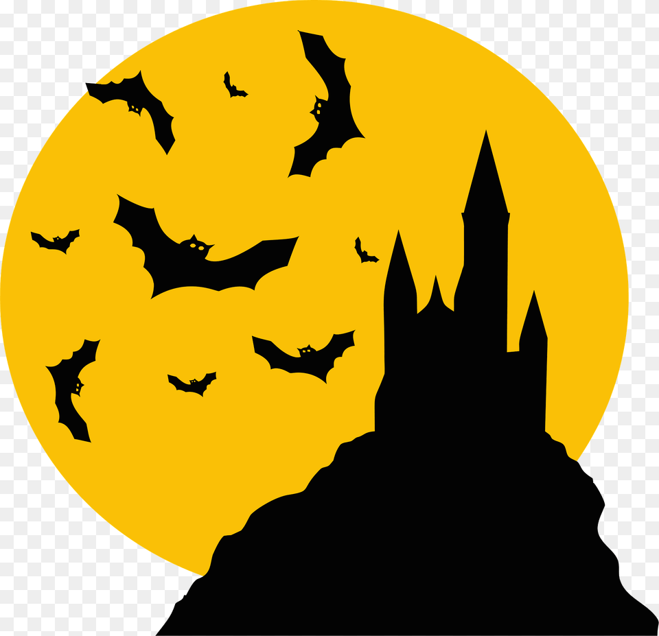 Moon Castle And Bats Clipart, Logo, Adult, Person, Woman Free Transparent Png