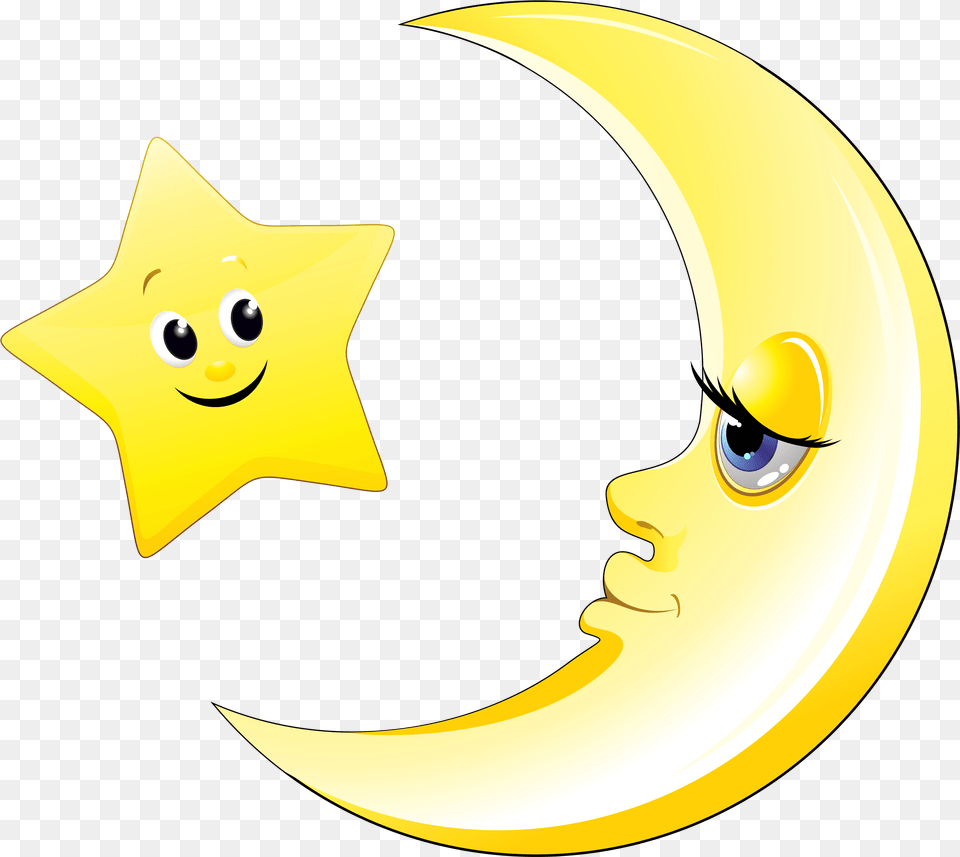 Moon Cheese Transparent Moon And Star Clipart, Nature, Night, Outdoors, Star Symbol Png