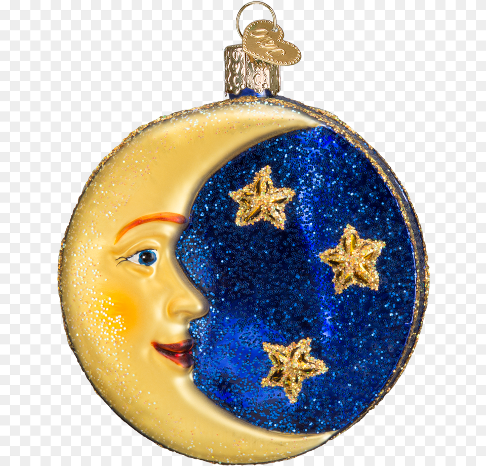 Moon Christmas Ornaments, Accessories, Gold, Gemstone, Jewelry Png