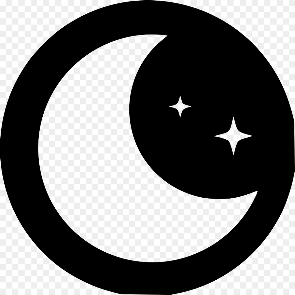 Moon Circle Moon Icon In Circle, Symbol, Astronomy, Nature, Night Png Image