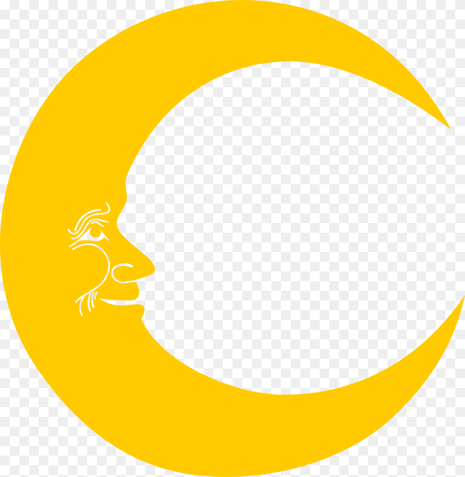 Moon Clipart, Logo, Face, Head, Person Free Png