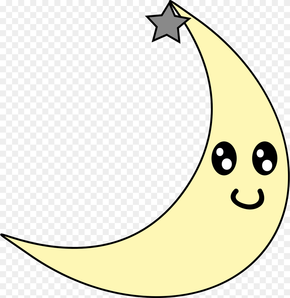 Moon Clipart Animated Cartoon Moons, Produce, Plant, Outdoors, Night Free Transparent Png