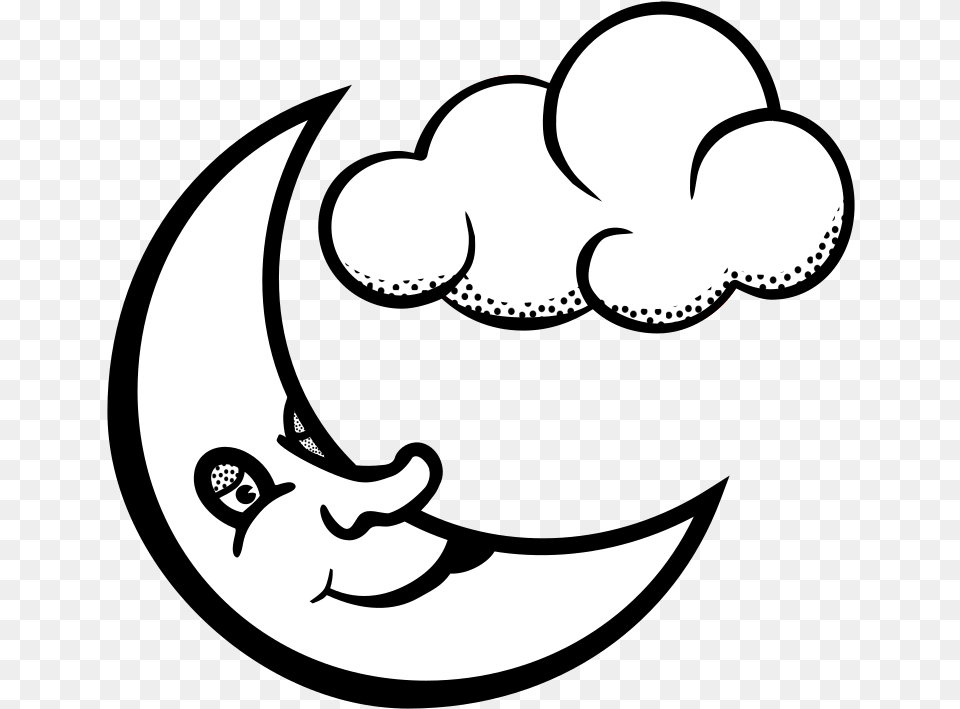 Moon Clipart Black And White Rainy Weather Clipart Black And White, Stencil, Logo, Animal, Fish Png Image