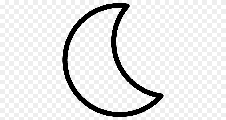 Moon Clipart Line Drawing, Gray Free Transparent Png