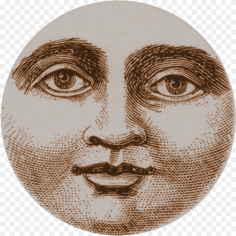 Moon Clipart Victorian Moon Face, Head, Person, Photography, Portrait Png Image