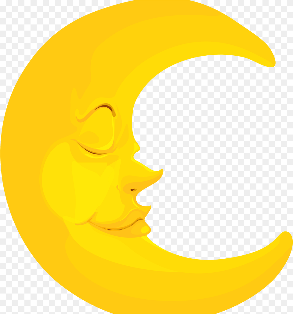 Moon Crescent Clipart Transparent Half, Nature, Night, Outdoors, Astronomy Png