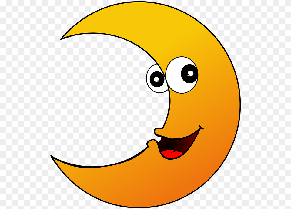 Moon Crescent Face Sky Crescent Moon Night Crescent, Astronomy, Eclipse, Nature, Outdoors Free Png
