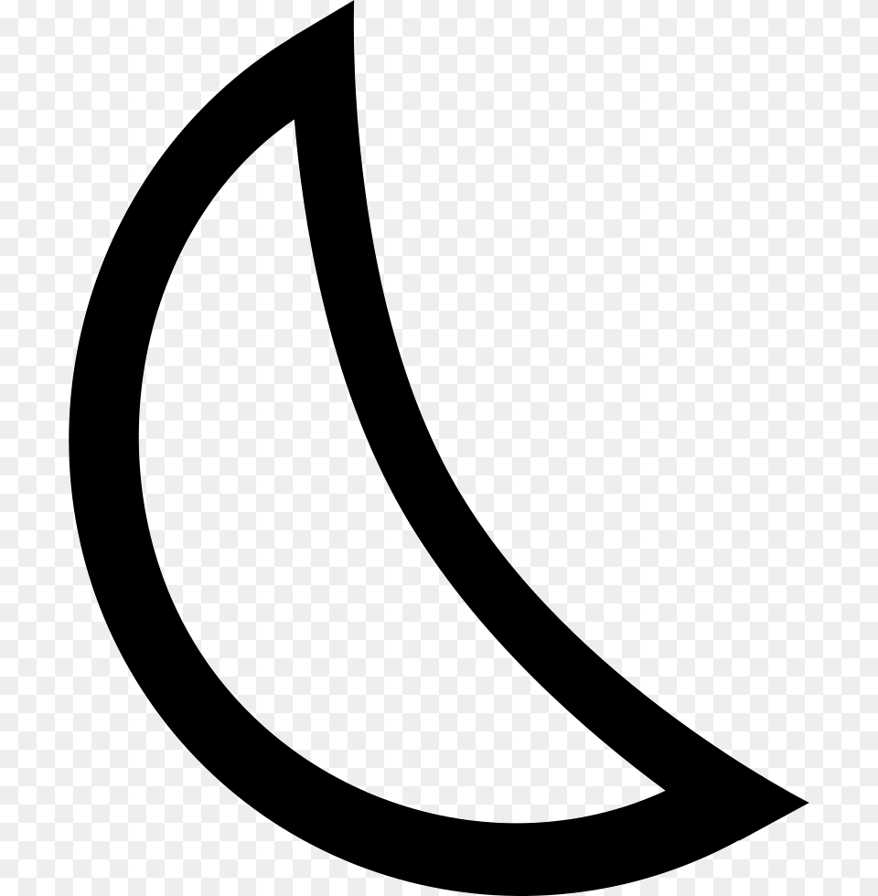 Moon Crescent Phase Outline Vector Black Outline Of Shapes, Astronomy, Nature, Night, Outdoors Png