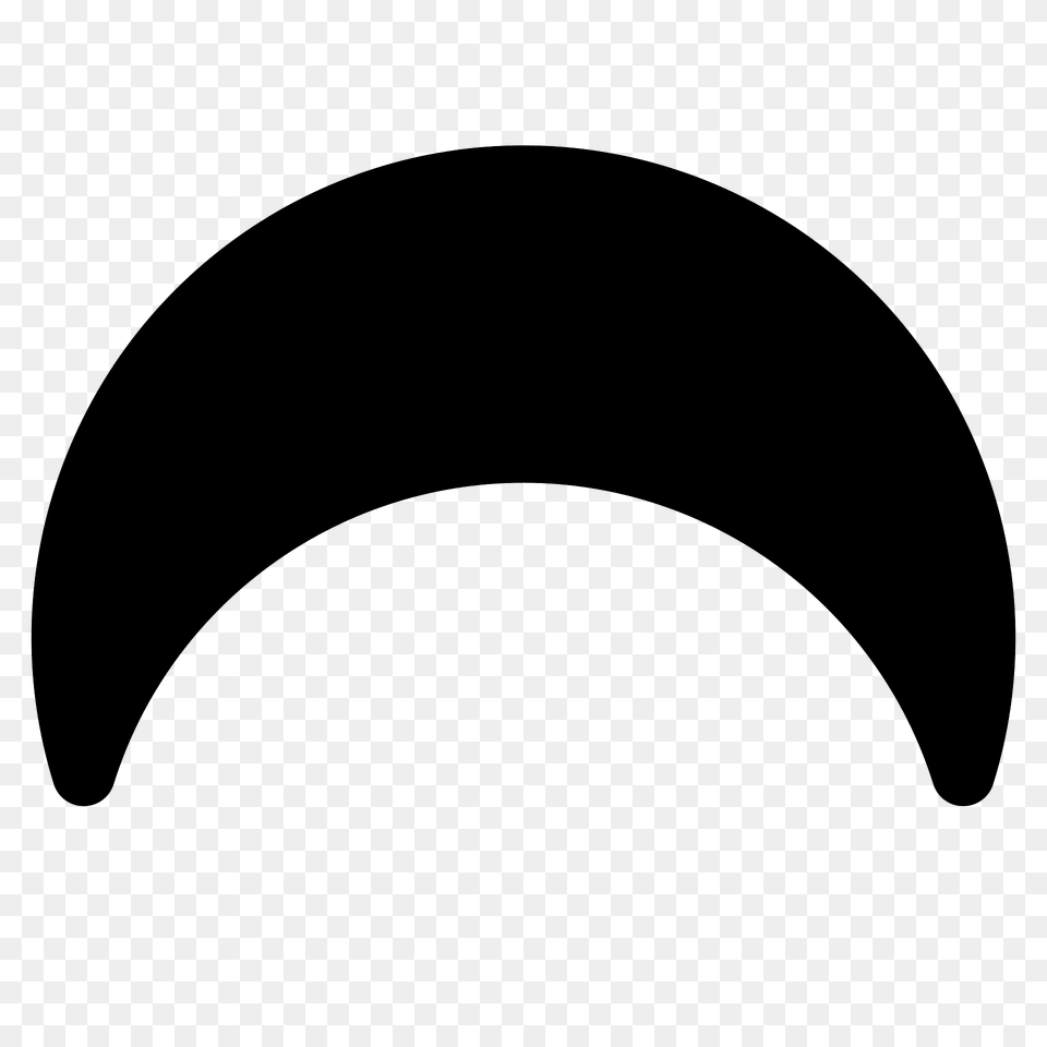 Moon Crescent Symbol Black Tips Downward Clipart, Astronomy, Nature, Night, Outdoors Png