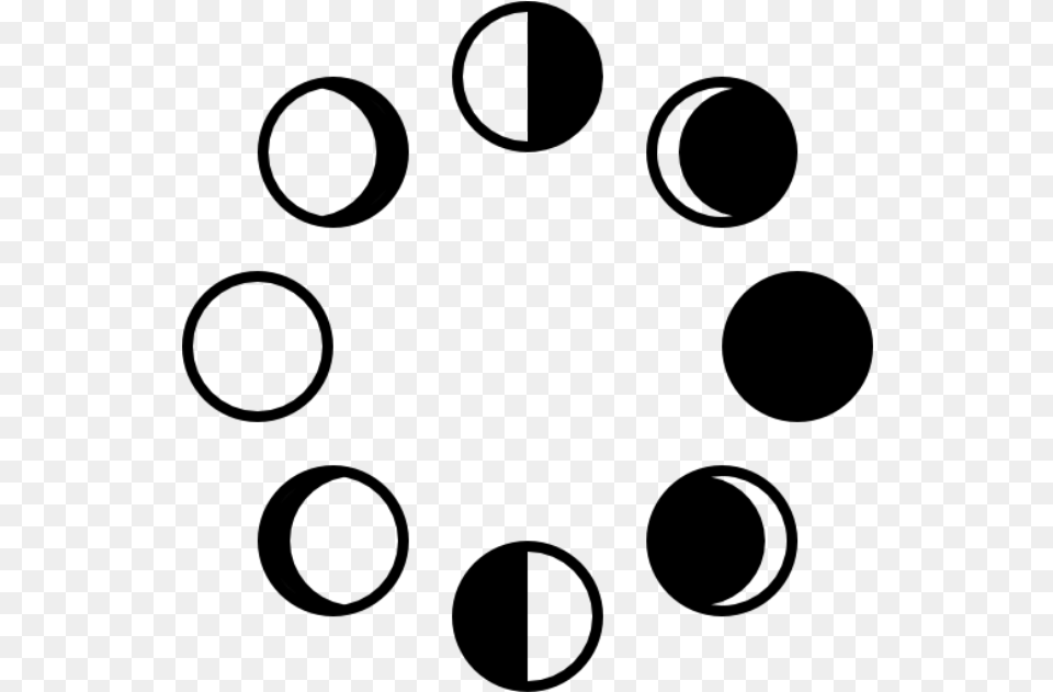 Moon Cycle Tattoo Circle, Gray Free Png