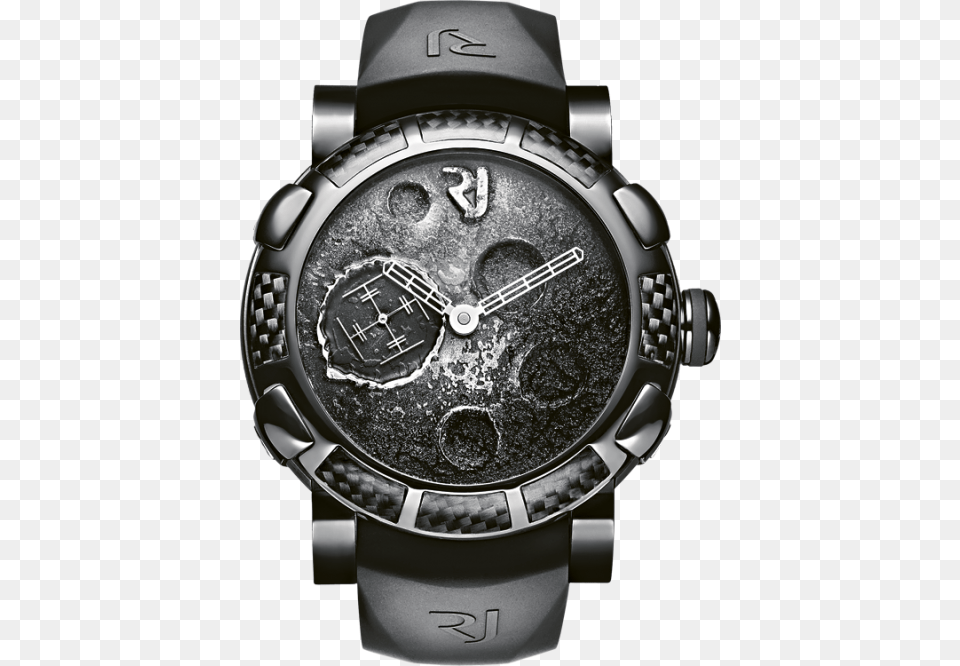 Moon Dust Black Mood Silver A Romain Jerome Moon Dust Watch, Arm, Body Part, Person, Wristwatch Free Transparent Png