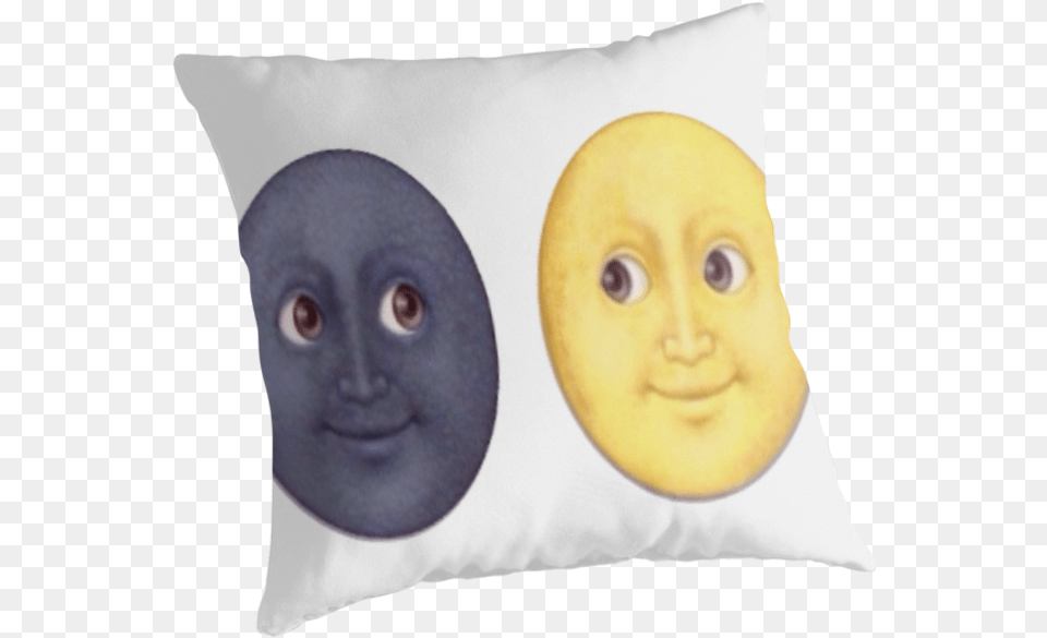 Moon Emoji Cushion, Home Decor, Pillow, Face, Head Free Transparent Png