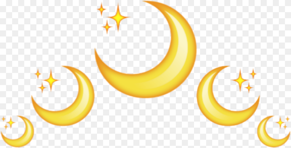 Moon Emoji Luna Crown Corona Back Star Yellow, Astronomy, Nature, Night, Outdoors Free Png Download