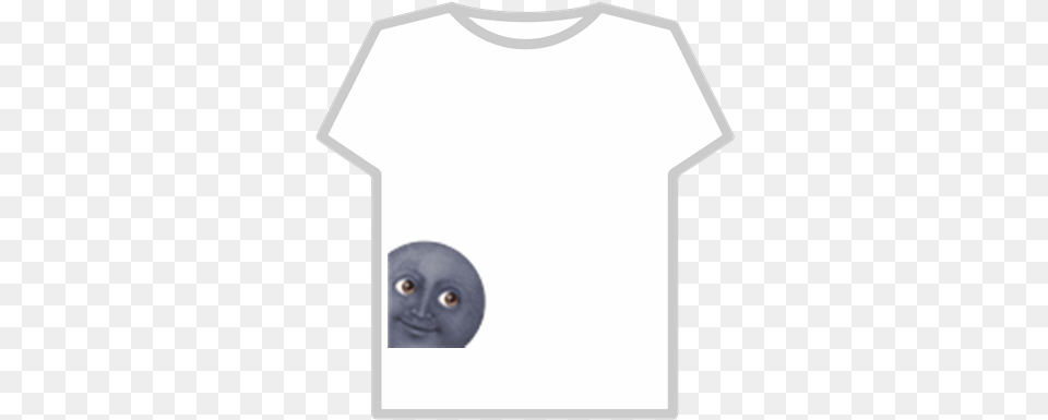Moon Emoji Roblox Roblox Walkman, Clothing, T-shirt, Face, Head Free Png
